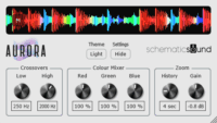 Aurora by Schematic Sound free waveform visualizer VST plugin interface