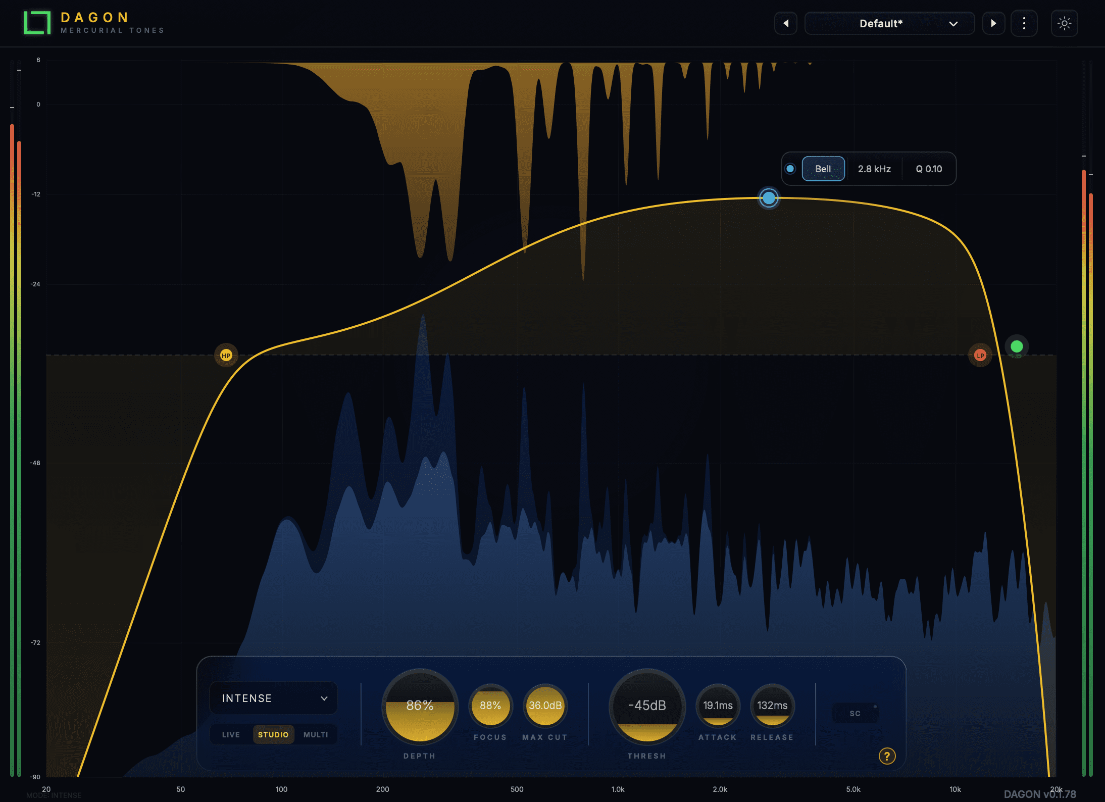 Dagon by Mercurial Tones free VST plugin interface