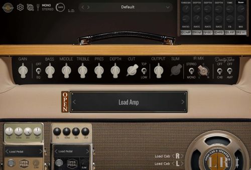 DustyTube 2 by Dusty Plugins free guitar and bass amp sim VST plugin interface
