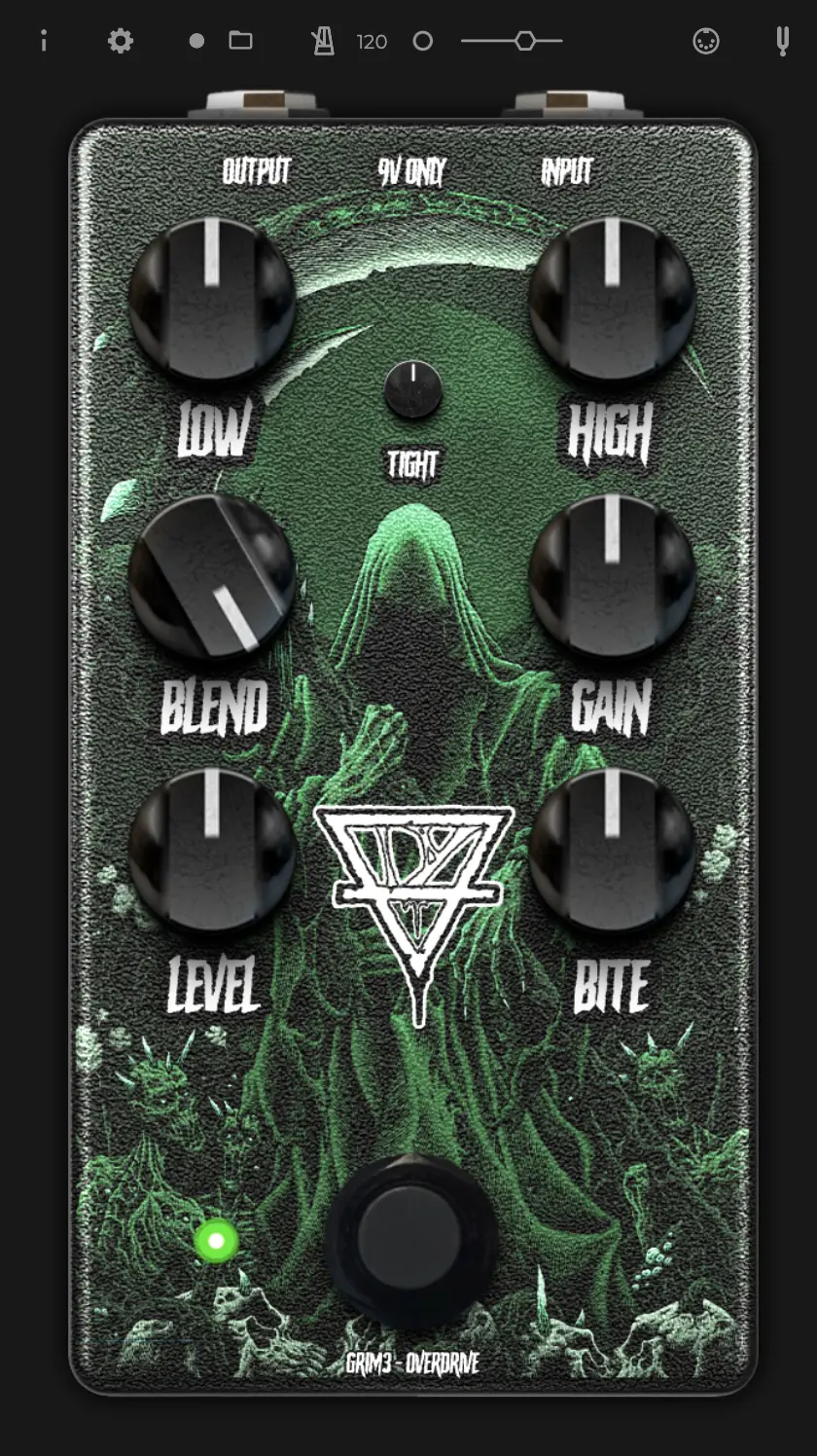 GRIM3 by Aurora DSP free overdrive VST plugin interface