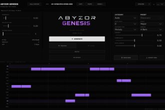 ABYZOR Genesis free MIDI generator VST plugin interface