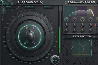 Almudio 3D Panner free binaural spatial audio VST plugin interface