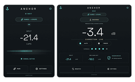 ANCHOR by quietformat free mix balance preservation VST3 plugin interface