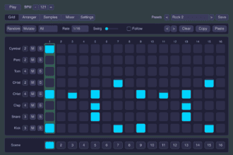 Little Drum Machine by Snorkel Audio free drum VST3 sequencer interface