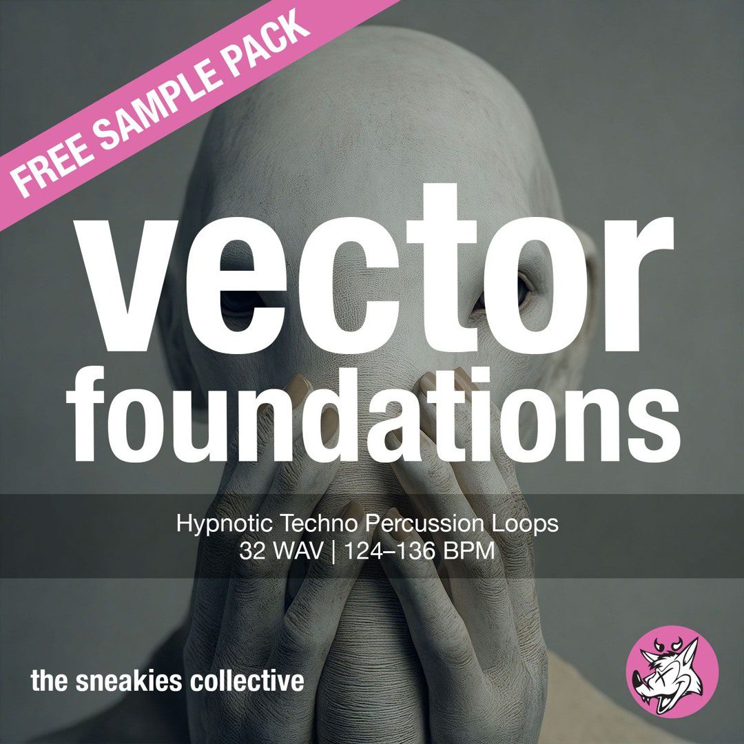 Vector Foundations free Hypnotic Techno percussion sample pack by The Sneakies Collective