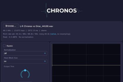 Chronos free double-precision convolution VST3 plugin by Pataki Audio