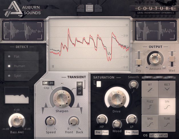 Auburn Sounds Couture transient shaper plugin