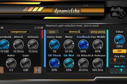 DynamicEchoFree dynamic delay VST plugin by SaschArt Audio Plugins