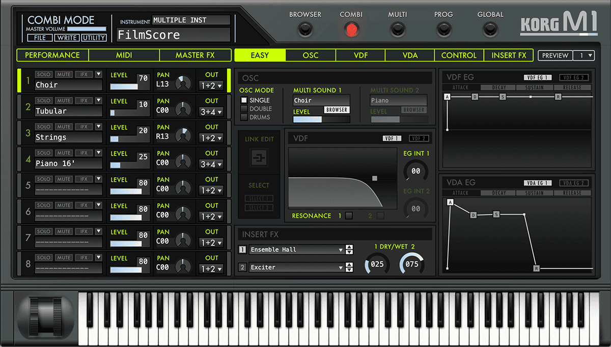KORG Collection M1 V2 software synthesizer