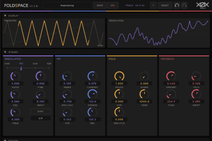 Foldspace by XNULLX free phase modulation and wavefolding VST plugin