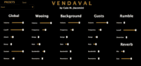 Vendaval by Caio J. Mini free wind synthesizer VST3 plugin interface