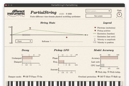 PartialString free physical modeling synth plugin by Different Instruments