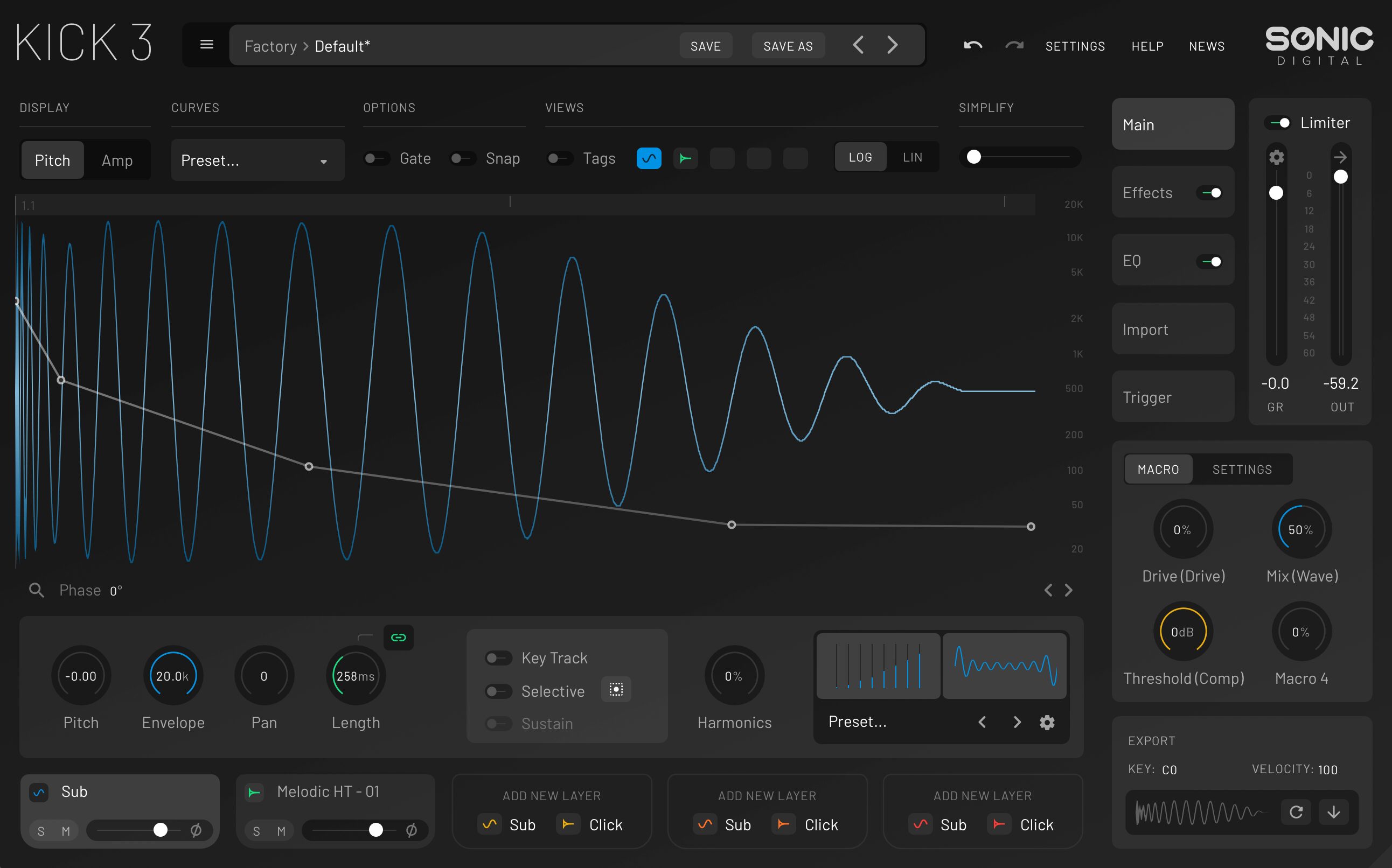 Sonic Academy KICK 3 techno kick drum synthesizer