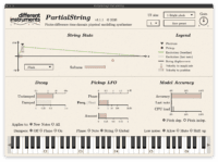 PartialString free physical modelling string synthesizer plugin by Different Instruments
