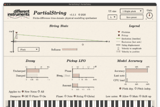 PartialString free physical modelling string synthesizer plugin by Different Instruments