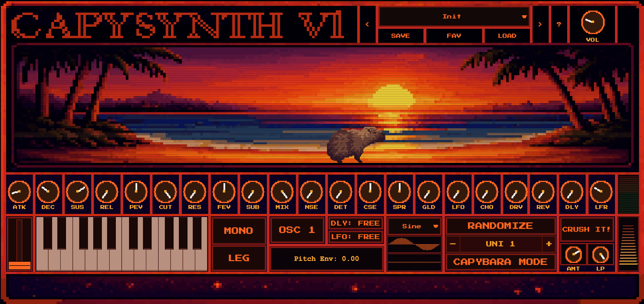CapySynth free synthesizer VST3 plugin by Capybara Software