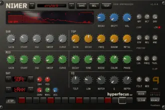Niner free kick drum synthesizer by Hyperfocus DSP