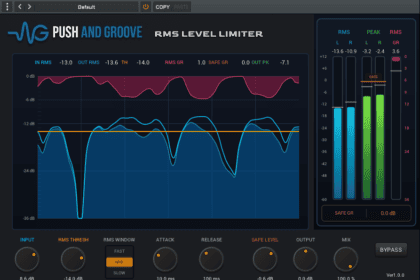 RMS LEVEL LIMITER free RMS dynamics plugin by Push and Groove