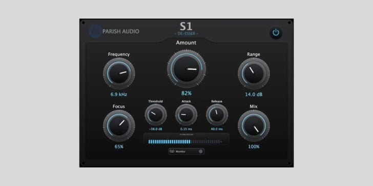 S1 De-Esser free VST3 plugin by Parish Audio
