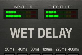 WET Delay by Yonie free 12-bit digital delay VST3 plugin interface