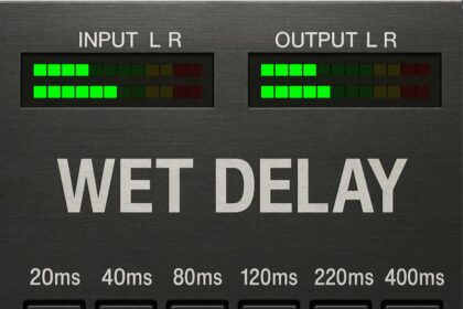 WET Delay by Yonie free 12-bit digital delay VST3 plugin interface