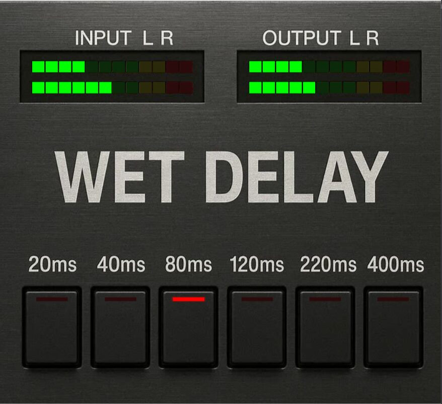 WET Delay by Yonie free 12-bit digital delay VST3 plugin interface