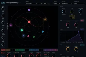 OpenSpatialDelay free 3D spatial delay VST plugin interface