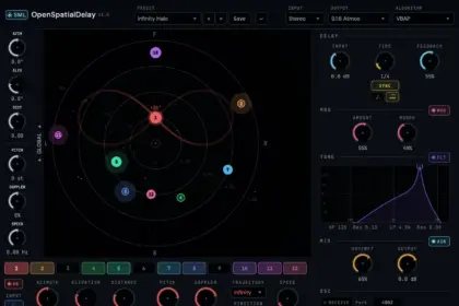 OpenSpatialDelay free 3D spatial delay VST plugin interface