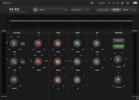 4K-EQ free British console equalizer plugin interface by Dusk Audio