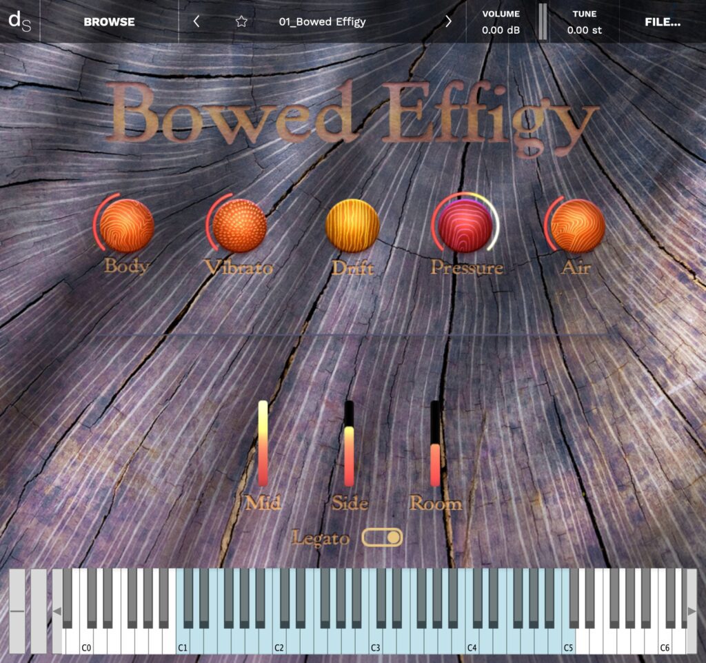Bowed Effigy Primal Strings DecentSampler interface