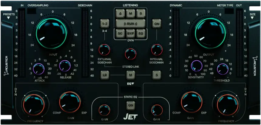 Jet free dynamic EQ plugin by Acustica Audio