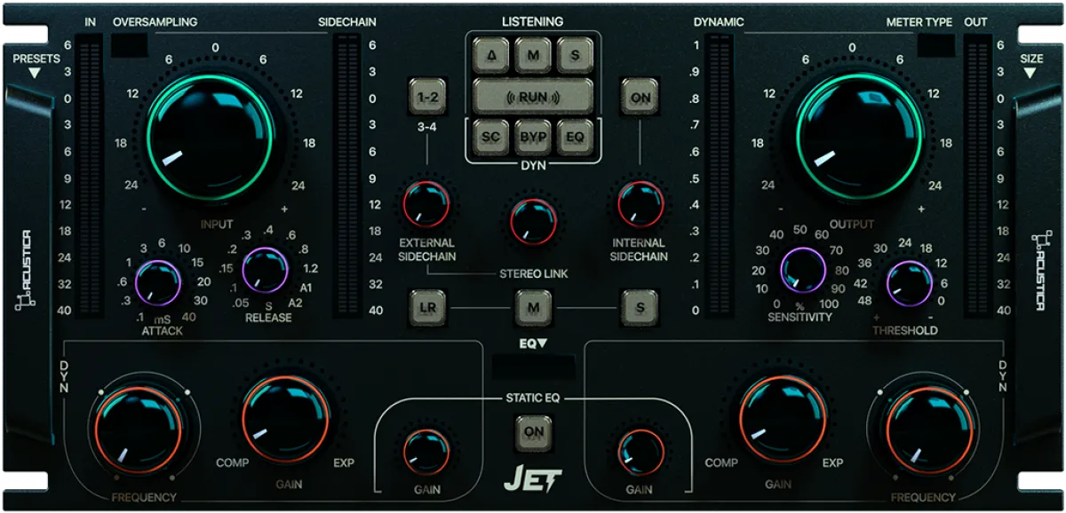 Jet free dynamic EQ plugin by Acustica Audio