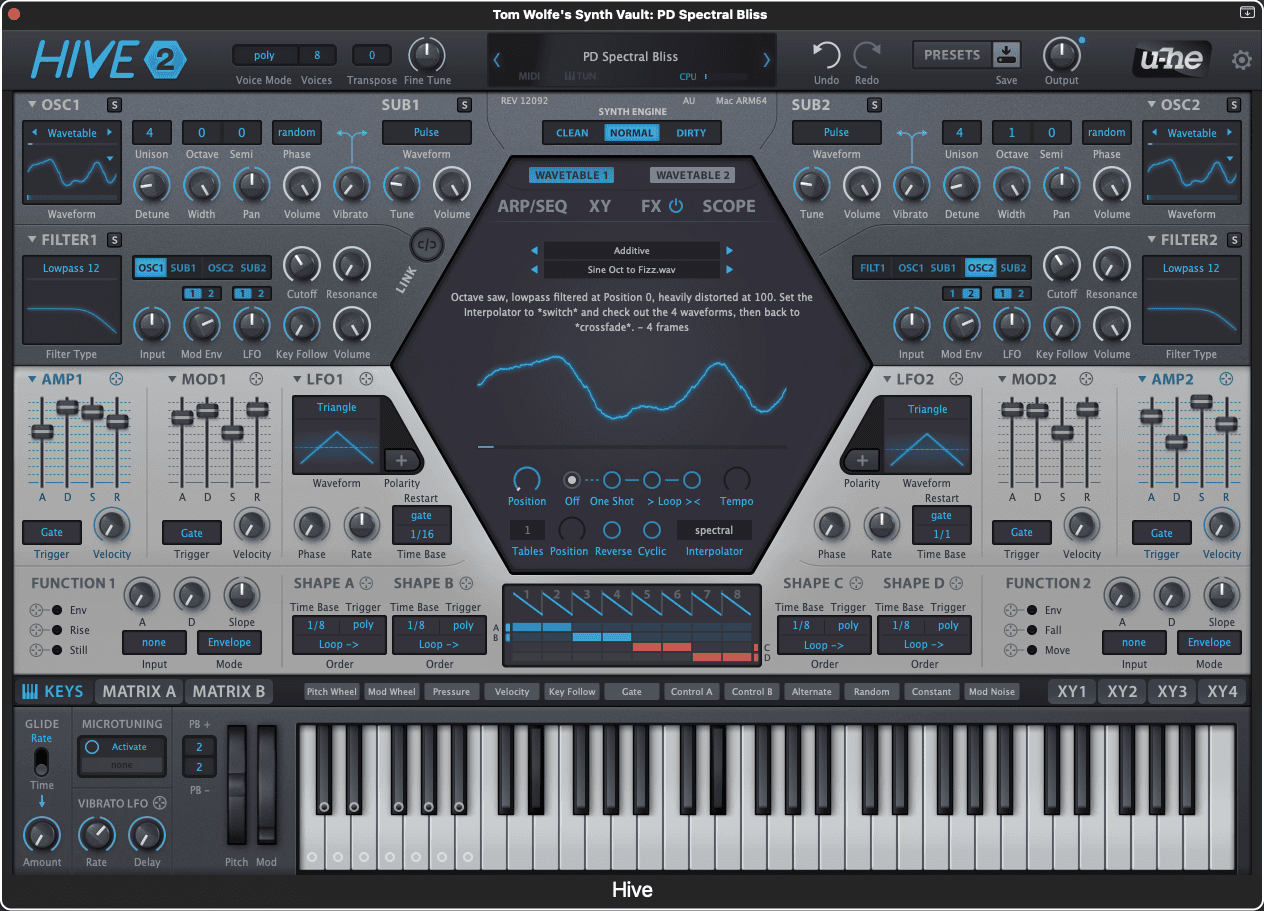 Tom Wolfe Synth Vault free u-he Hive presets