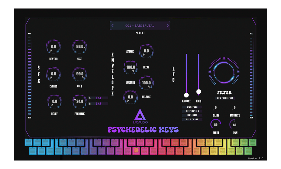 Psychedelic Keys Lite free virtual instrument by LFOAudio