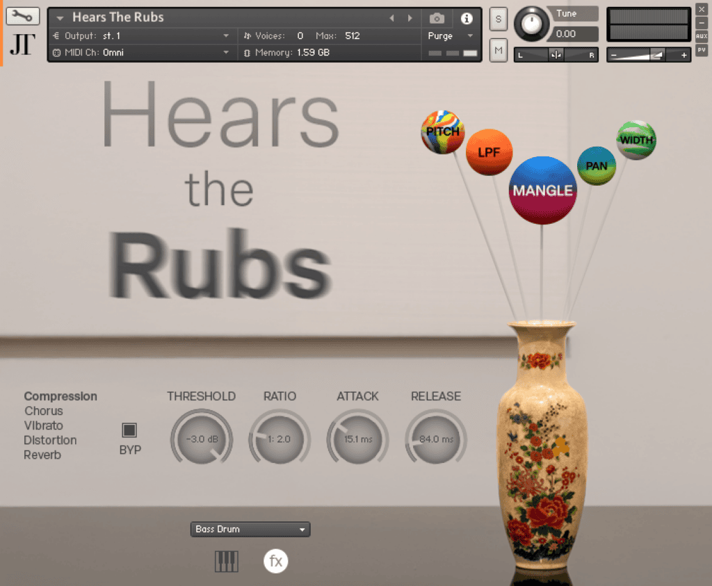 Hears The Rubs Kontakt effects controls