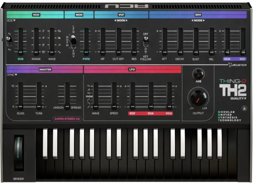 TH2 free synth plugin by Acustica Audio