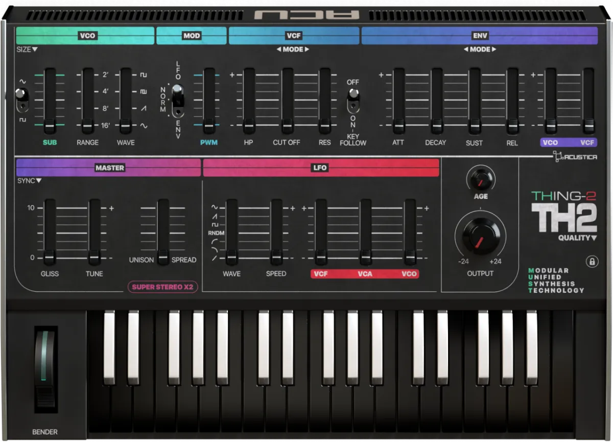 TH2 free synth plugin by Acustica Audio