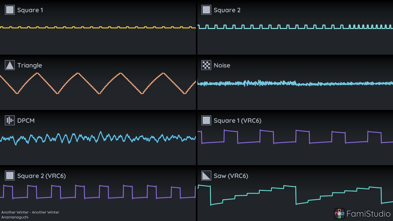 FamiStudio oscilloscope chiptune video export