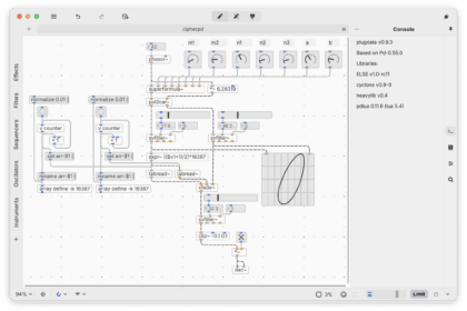 plugdata free visual audio programming VST plugin interface