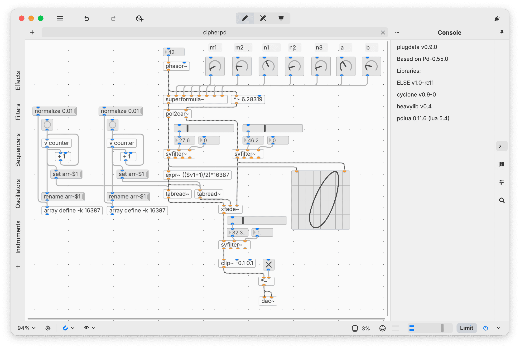 plugdata free visual audio programming VST plugin interface