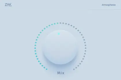 Atmospheres free reverb plugin interface by ZAK Sound