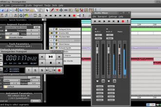 Rosegarden free Linux DAW audio and MIDI arrangement interface