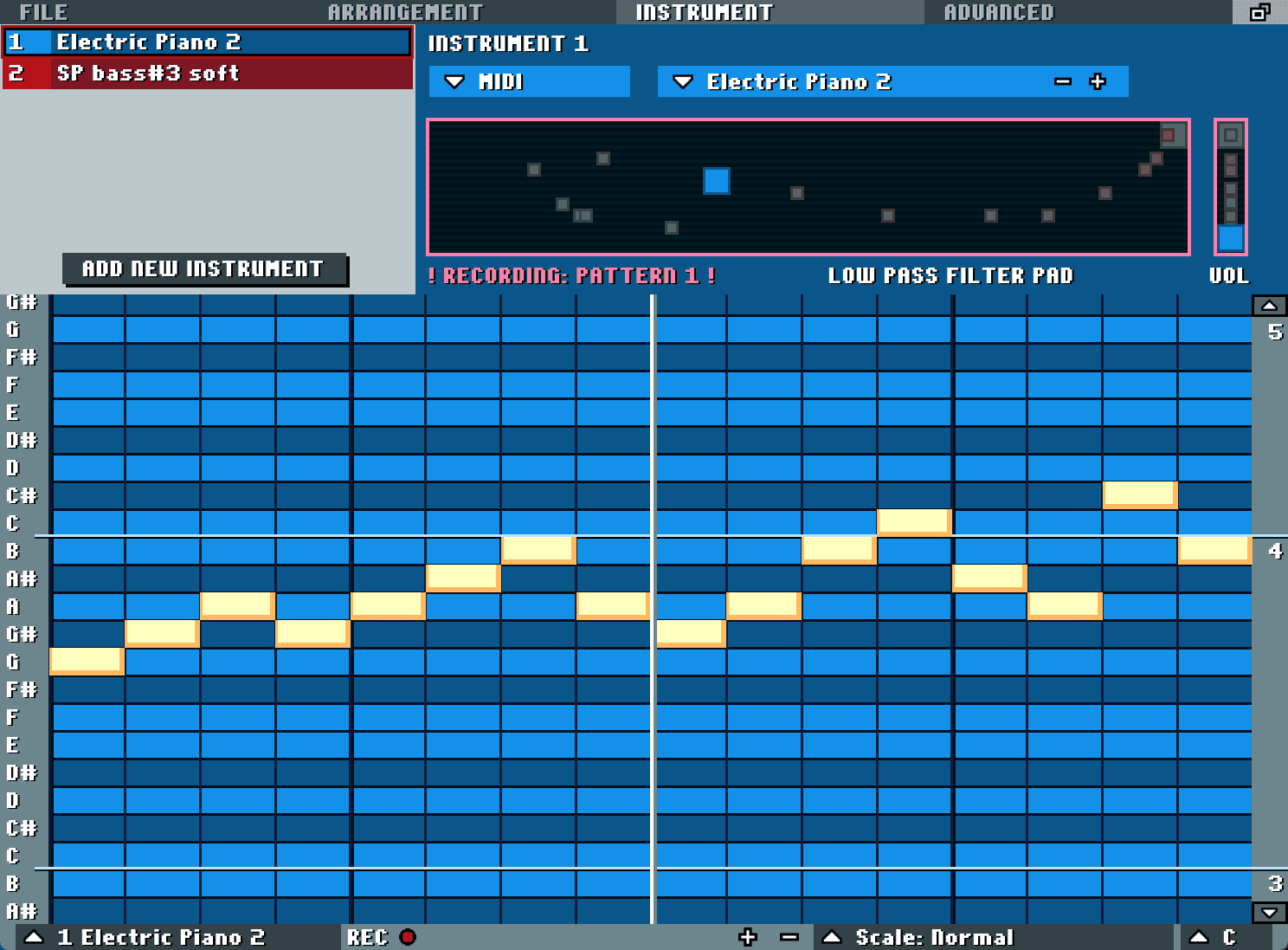 Bosca Ceoil Blue free music sequencer interface