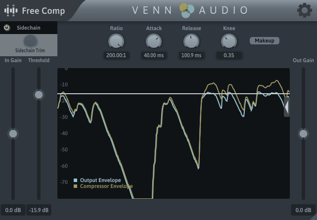 Venn Audio Free Comp compressor plugin for mixing and mastering