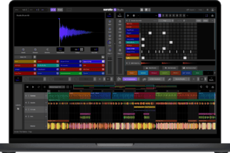 Serato Studio Free beatmaking DAW interface with sampler, drum sequencer and song arrangement
