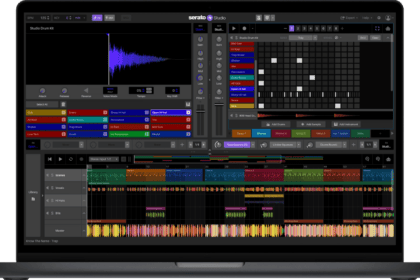 Serato Studio Free beatmaking DAW interface with sampler, drum sequencer and song arrangement