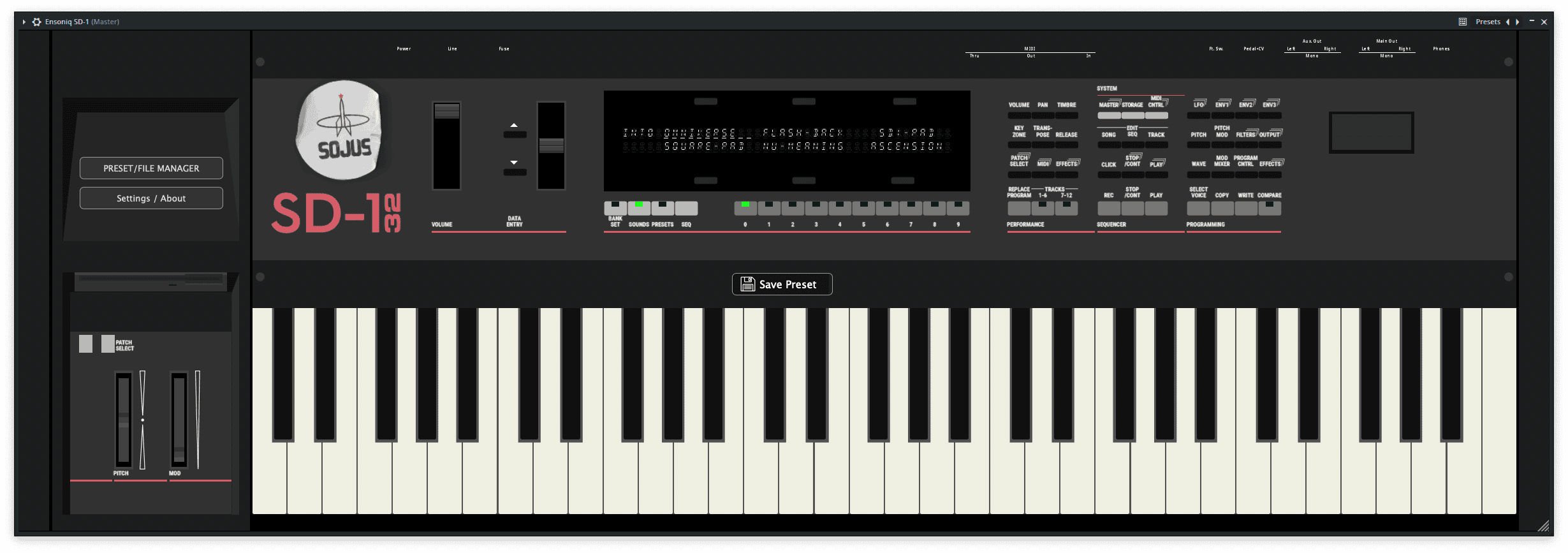 Ensoniq SD-1 32 Voice free VST emulation by Sojus Records