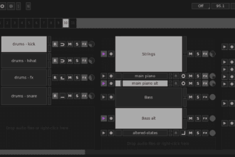 Giada free loop-based DAW and live performance software interface