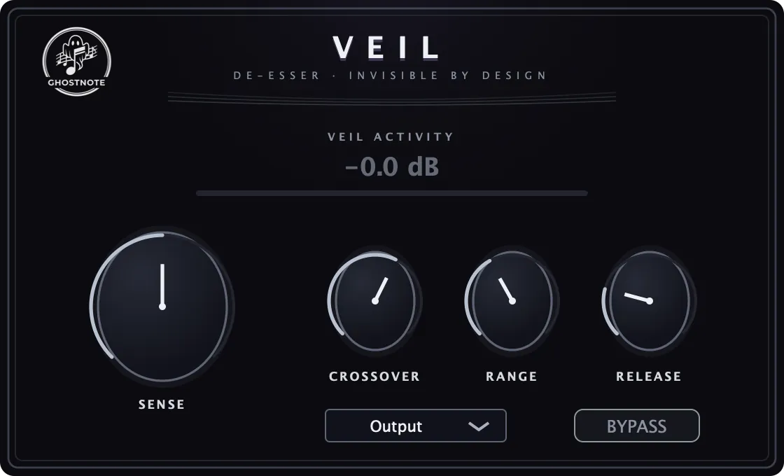 VEIL free de-esser VST3 plugin by Ghostnote Supply