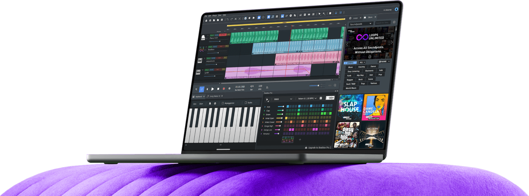 MAGIX Music Maker Free digital audio workstation interface for Windows